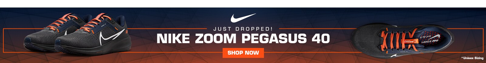 Just Dropped! Nike Zoom Pegasus 40. Shop Now.