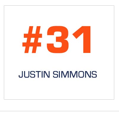 Shop Justin Simmons number 31 gear