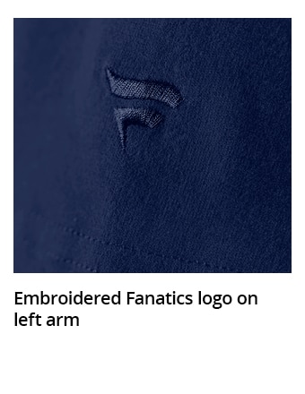 Embroidered Fanatics logo on left arm